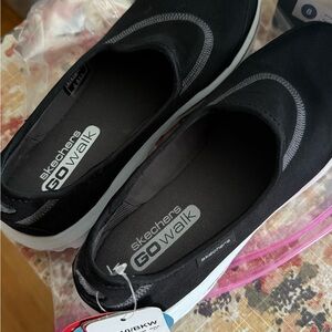 Skechers GOwalk Black Slip-On Sneakers